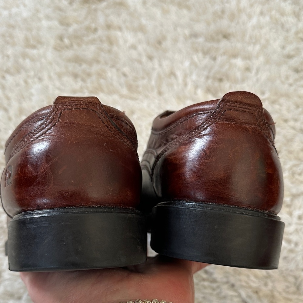 Dunham Ruggards Dark Brown Leather Waterproof Oxford Dress Men’s Shoes Sz 9.5 - Picture 8 of 10